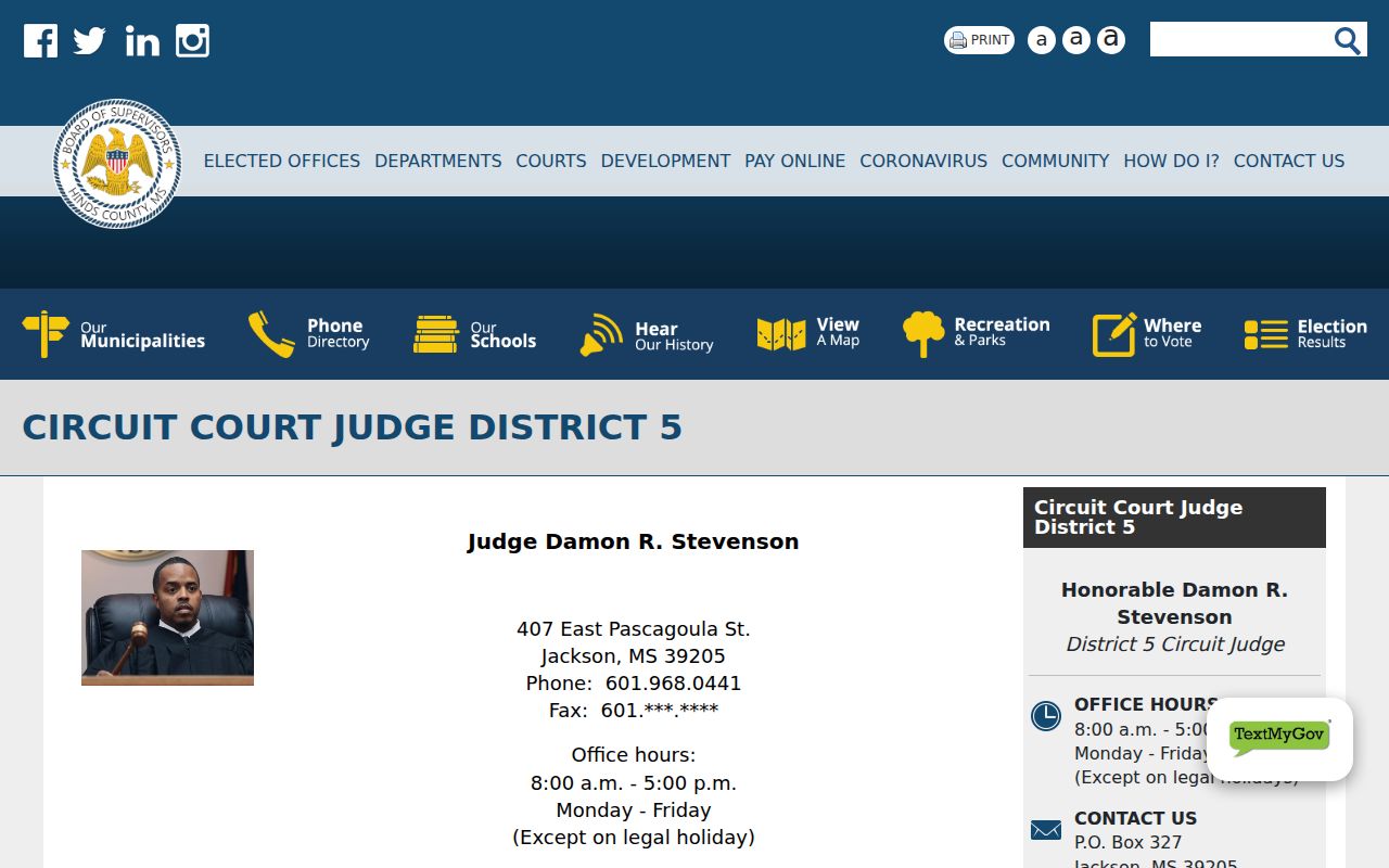 Hinds County court schedule District 5 trial and plea calendar categories
