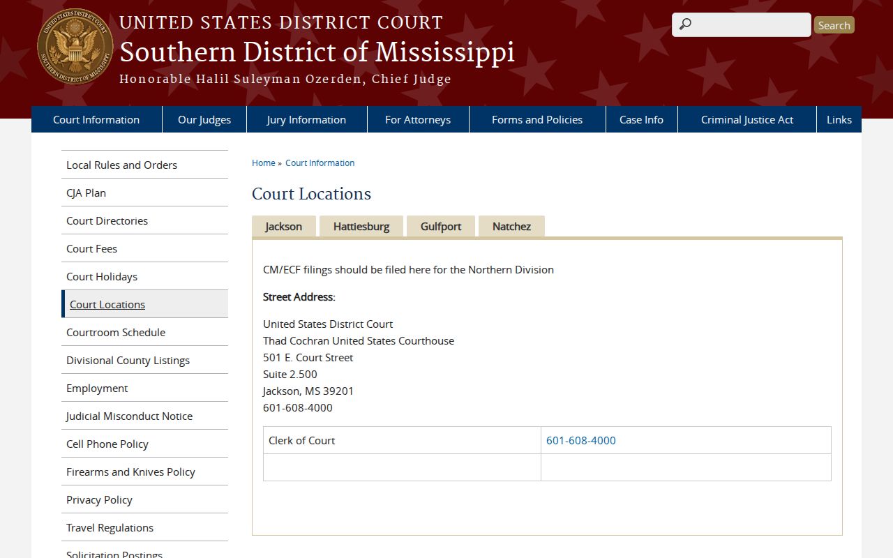 Hinds County court docket federal records distinction
