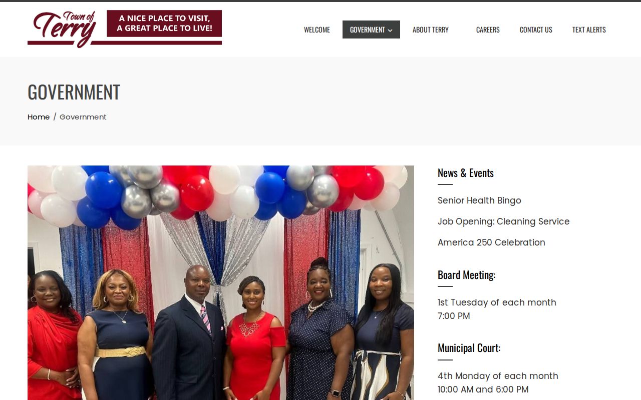 Terry court records government and court schedule